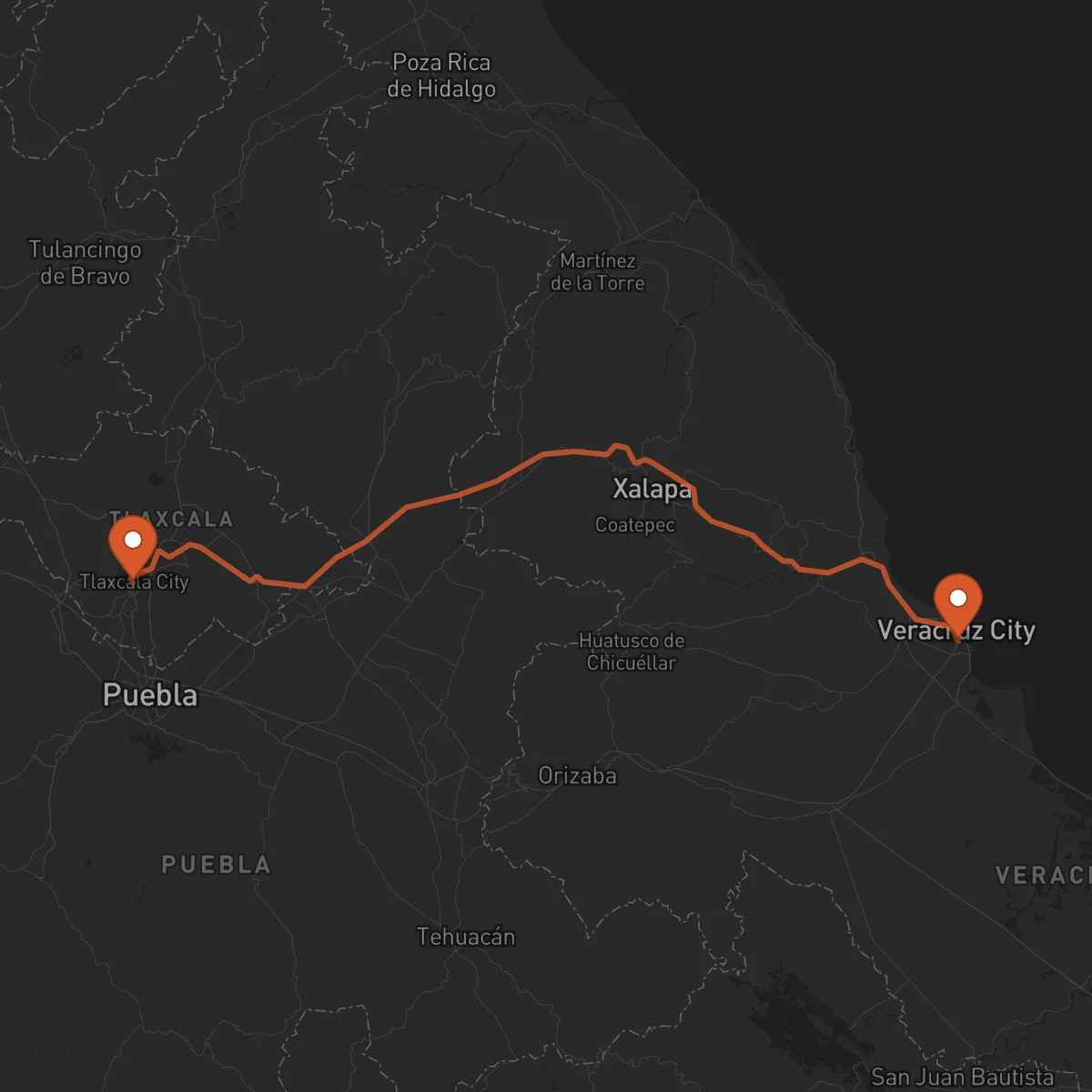 Ruta Tlaxcala de Xicohténcatl - Veracruz