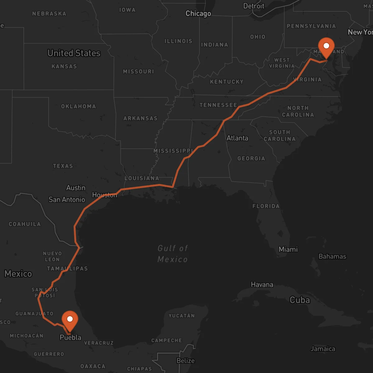 Ruta Tlaxcala de Xicohténcatl - Washington D.C.