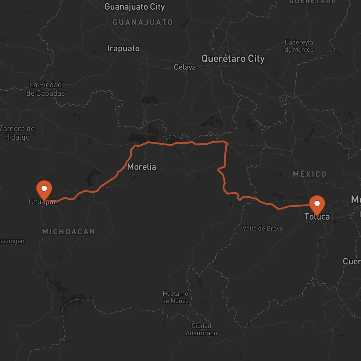 Ruta Toluca - Uruapan