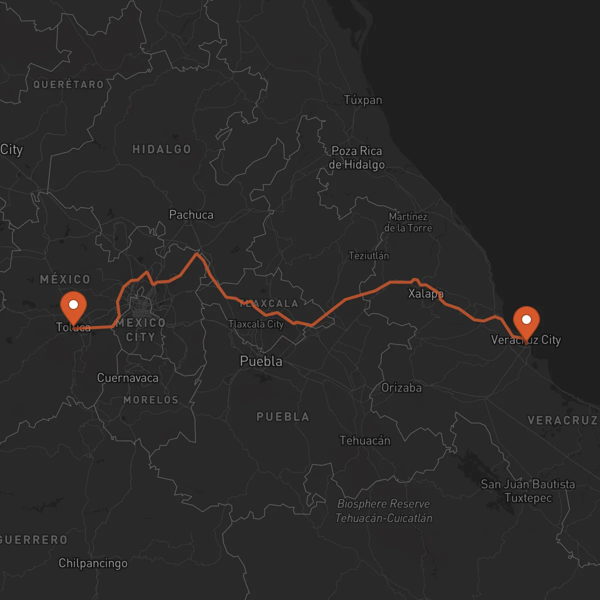 Ruta Toluca - Veracruz