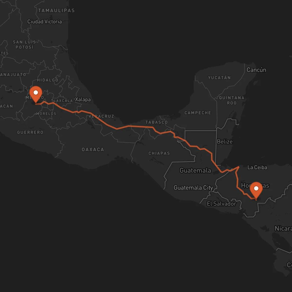 Ruta Toluca - Yuscarán