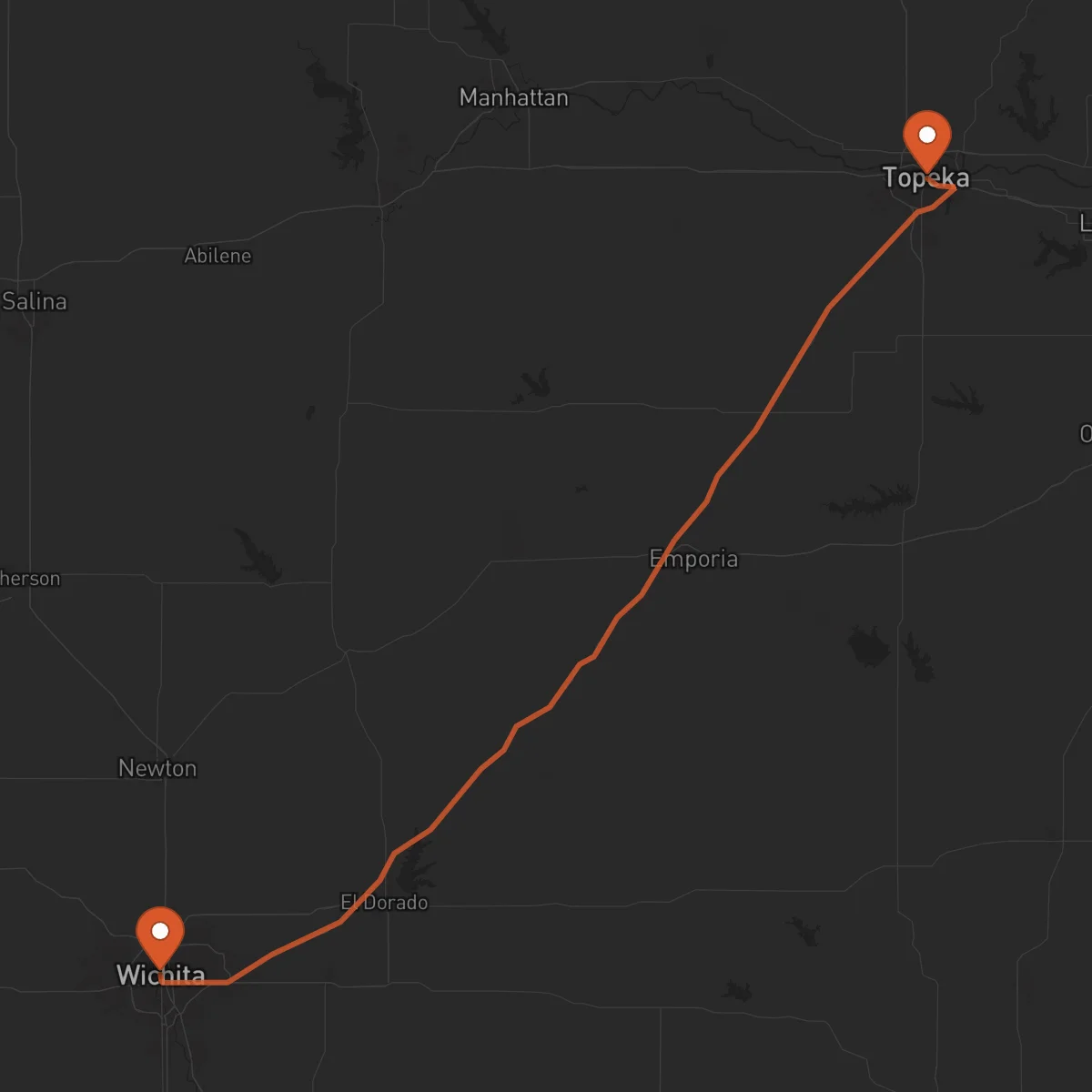 Ruta Wichita - Topeka