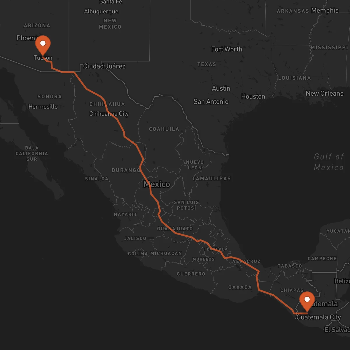 Ruta Totonicapán - Tucson