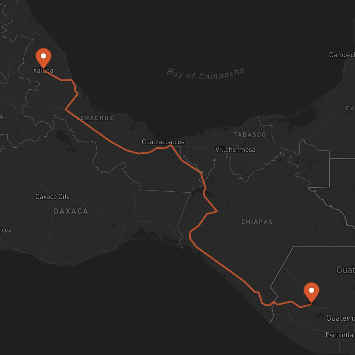 Ruta Totonicapán - Xalapa