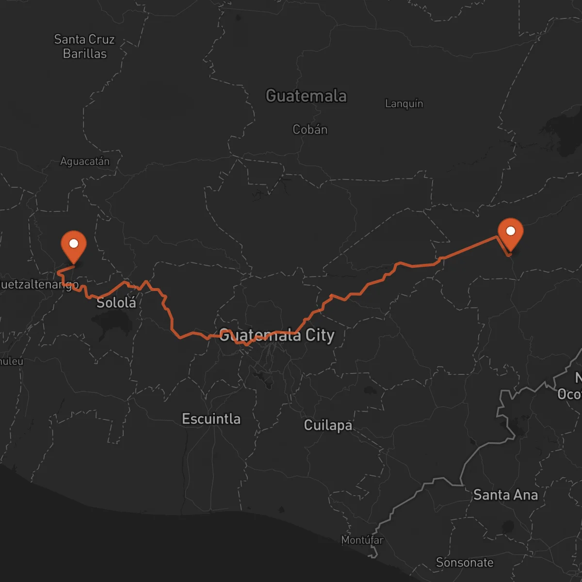 Ruta Totonicapán - Zacapa