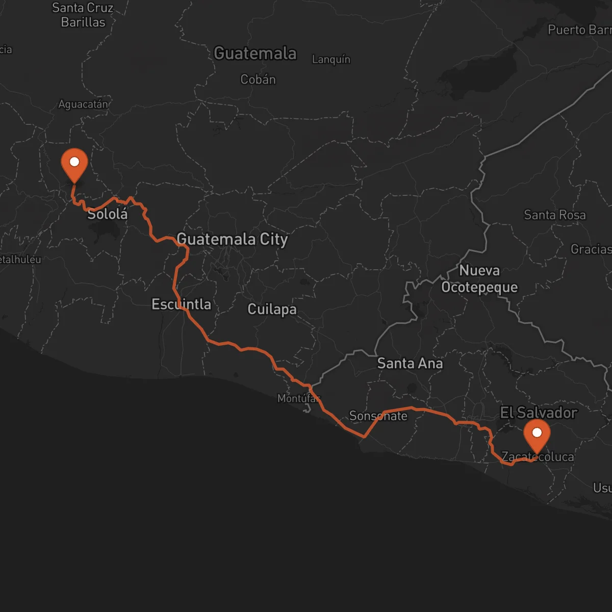 Ruta Totonicapán - Zacatecoluca