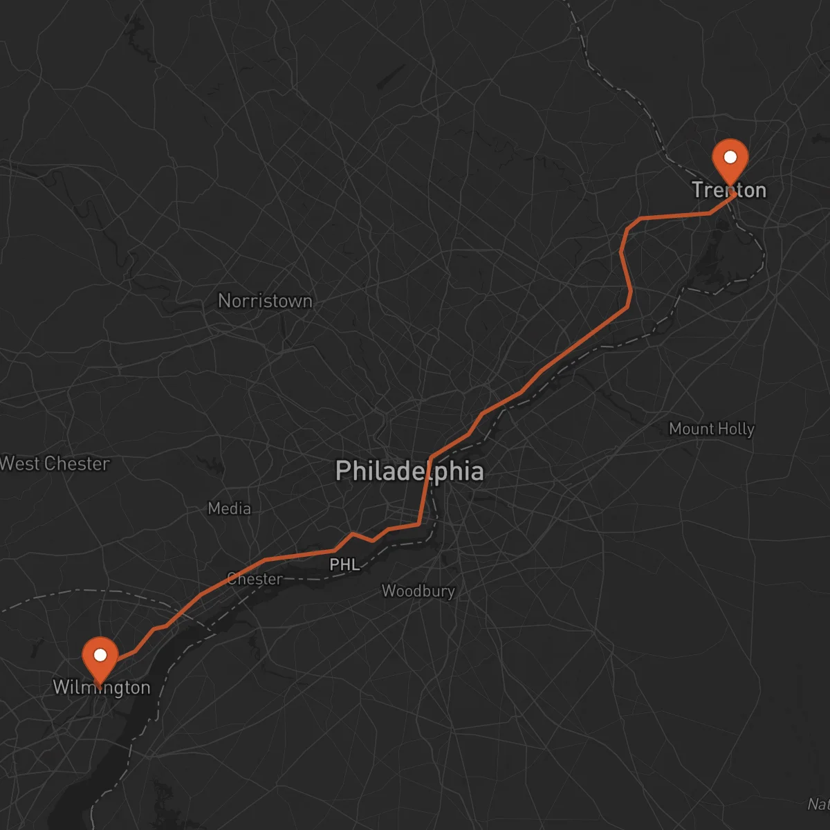 Ruta Trenton - Wilmington
