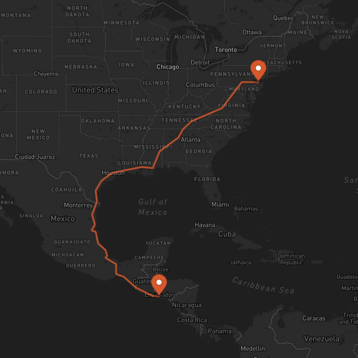 Ruta Trenton - Zacatecoluca