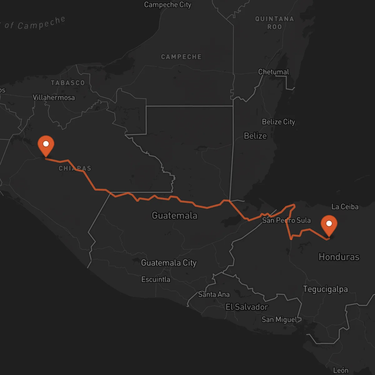 Ruta Tuxtla Gutiérrez - Yoro