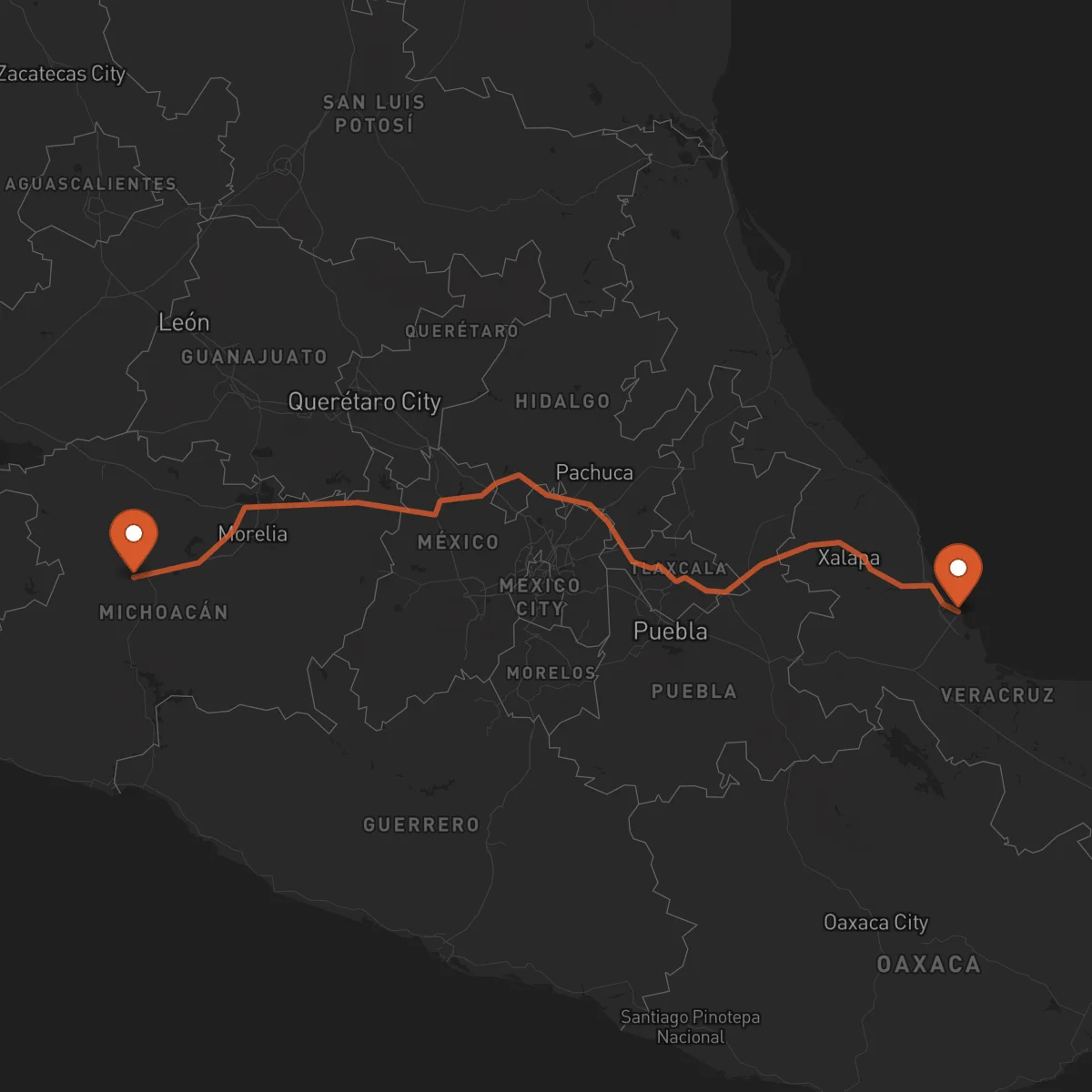 Ruta Uruapan - Veracruz
