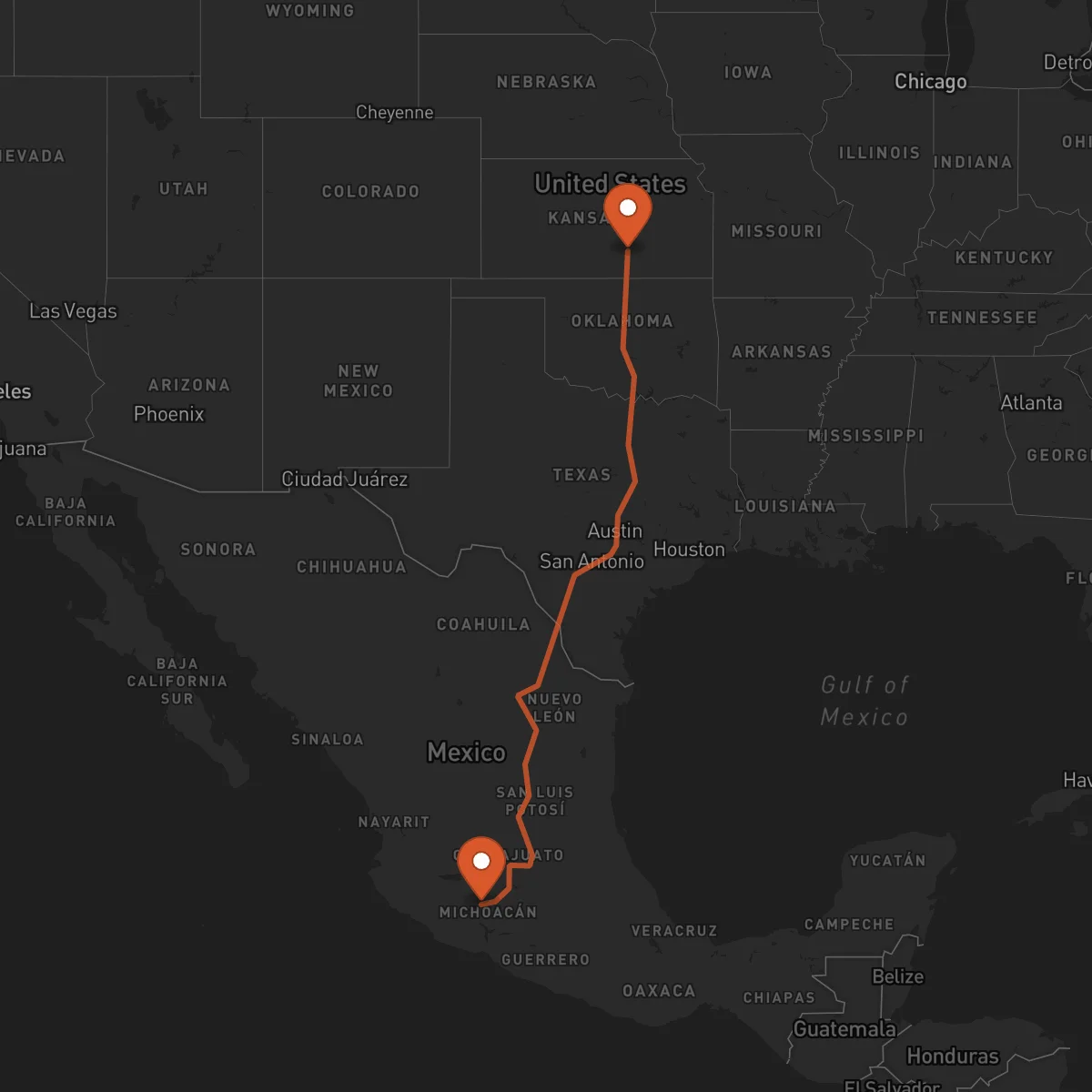 Ruta Wichita - Uruapan