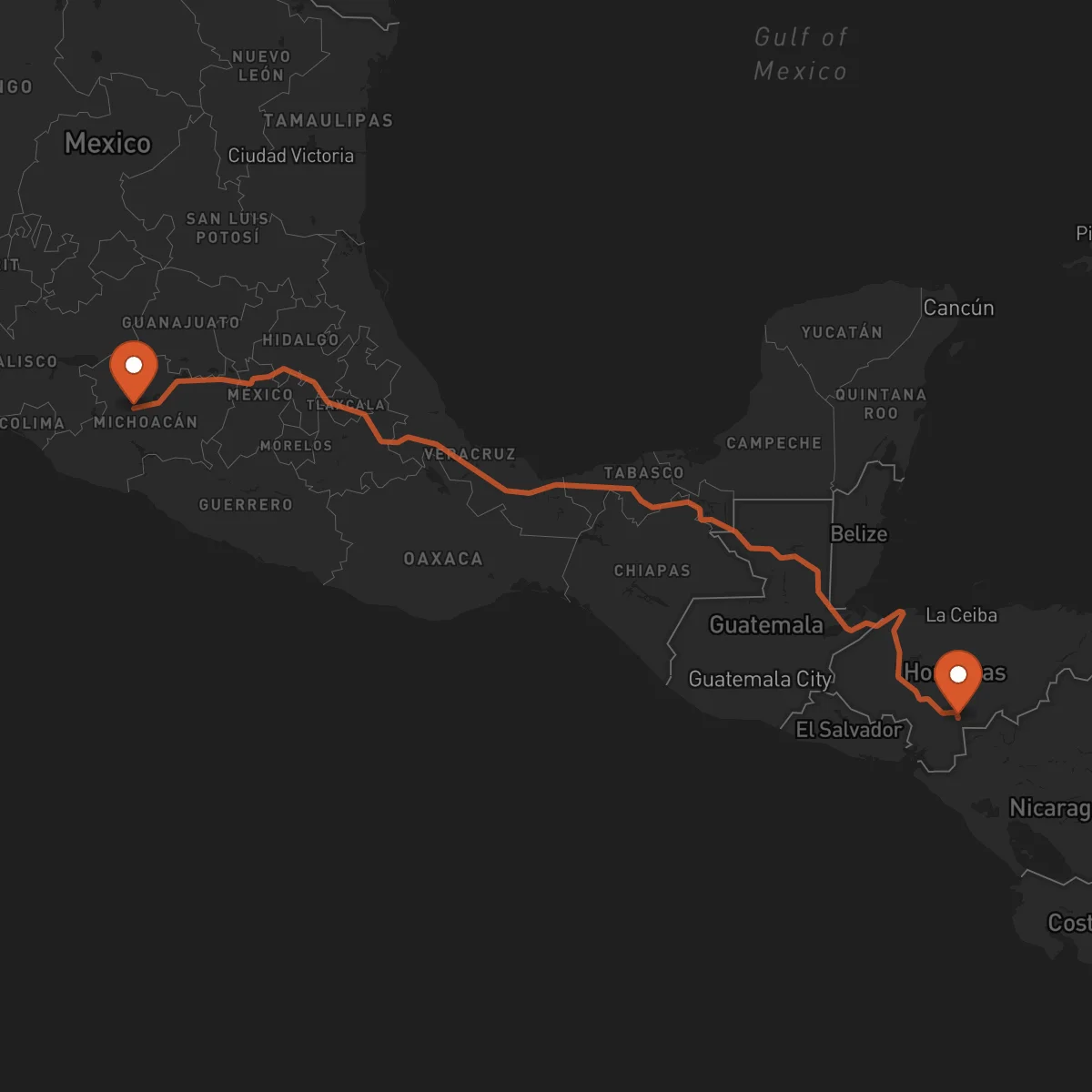 Ruta Uruapan - Yuscarán