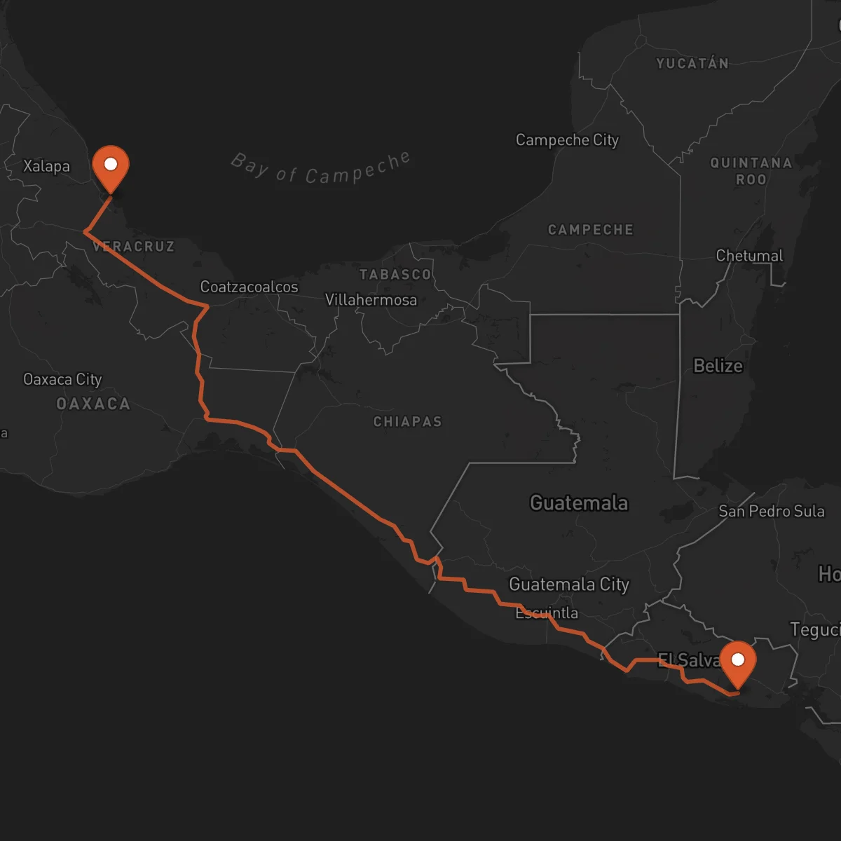 Ruta Veracruz - Usulután
