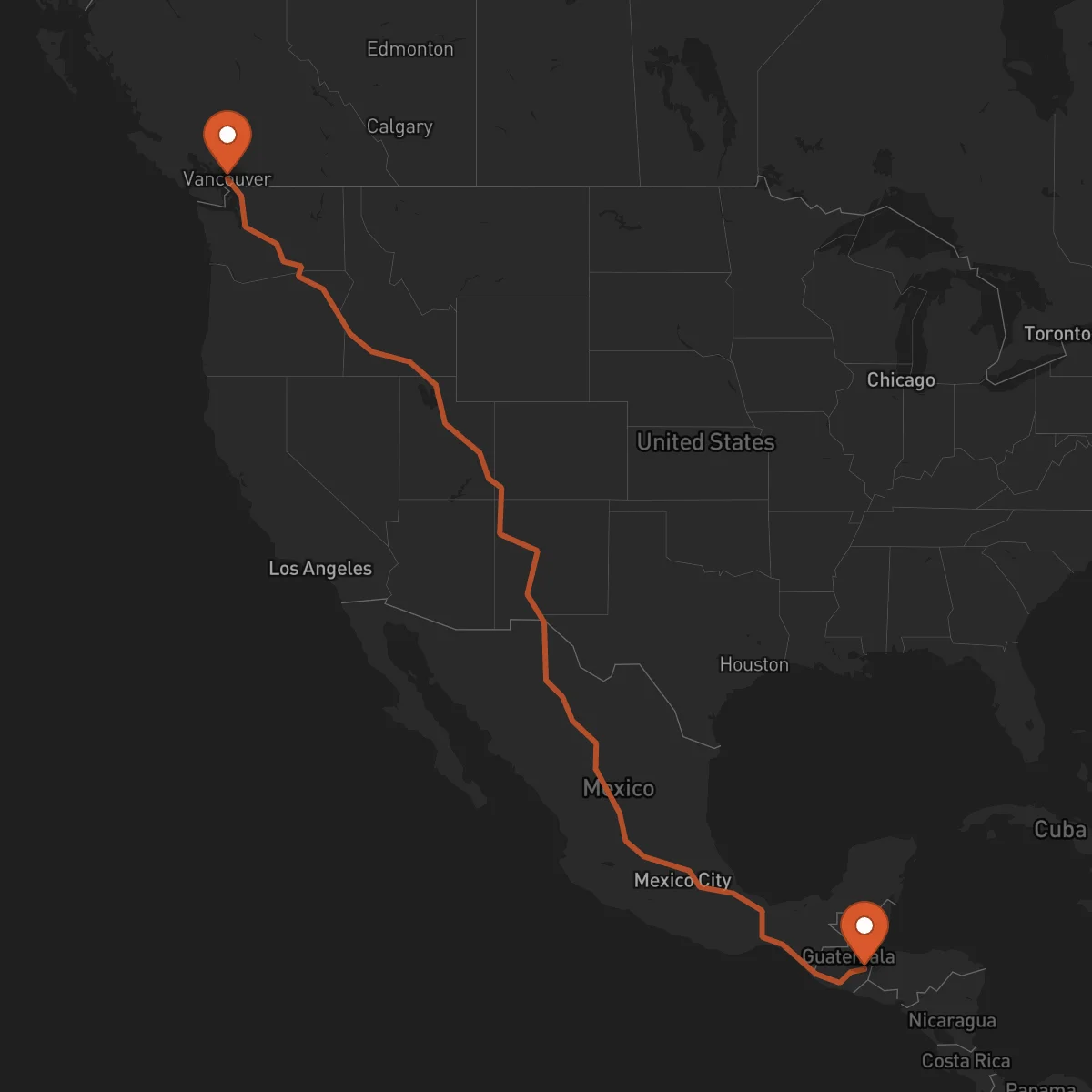 Ruta Zacapa - Vancouver