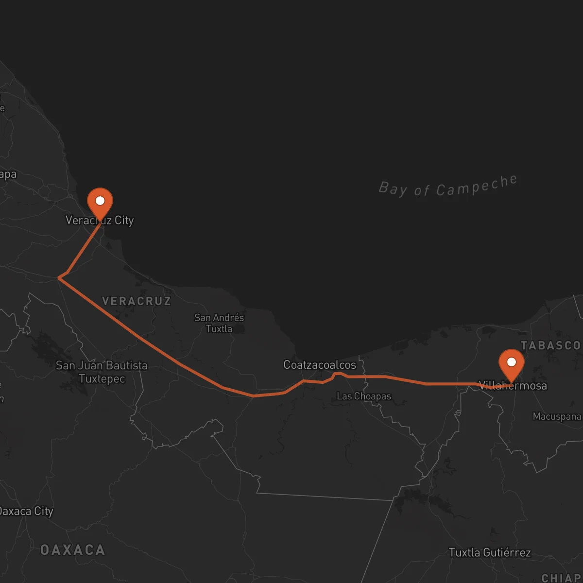 Ruta Veracruz - Villahermosa