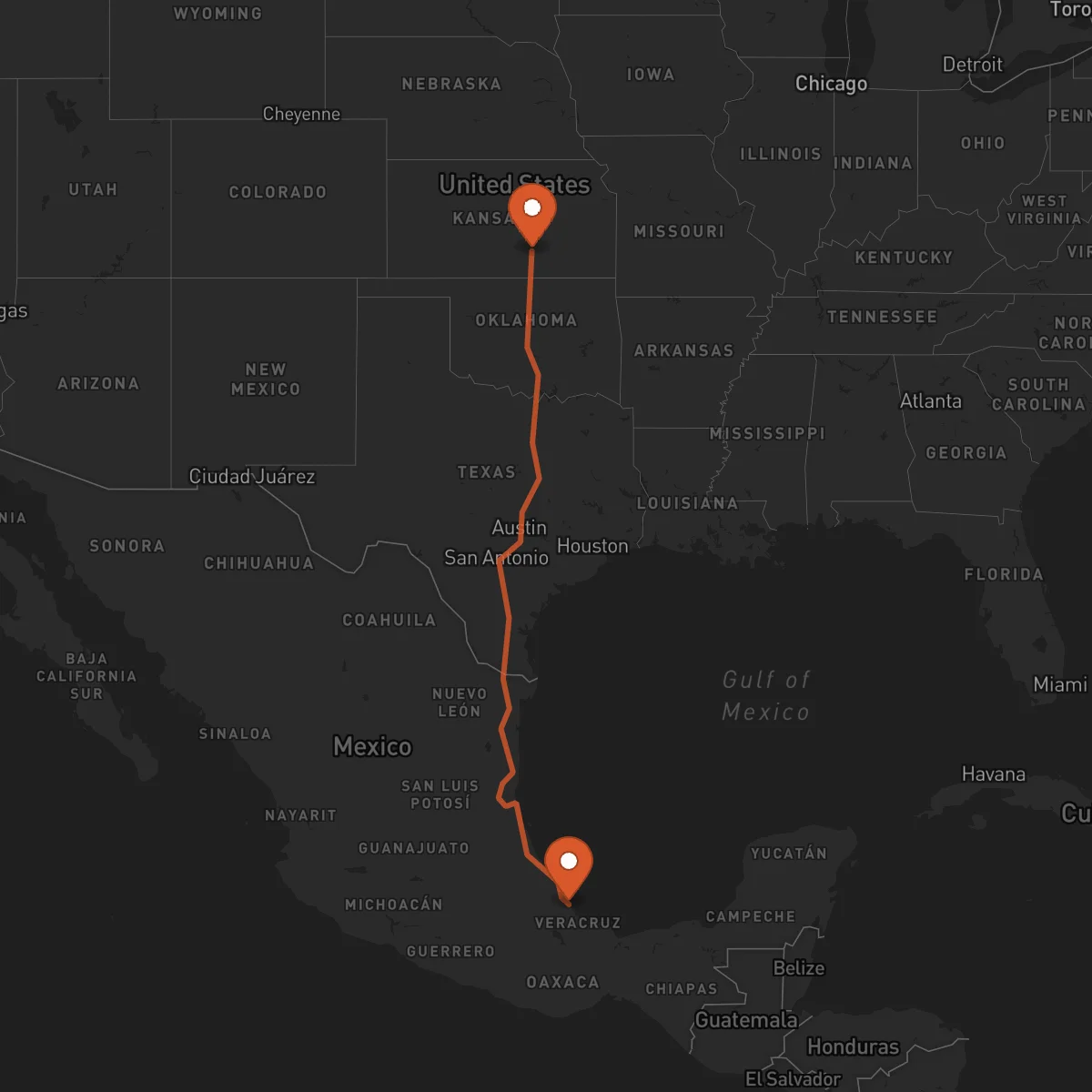 Ruta Wichita - Veracruz