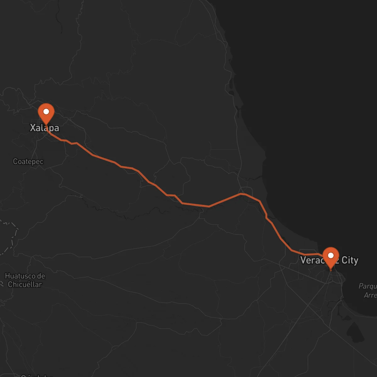 Ruta Xalapa - Veracruz