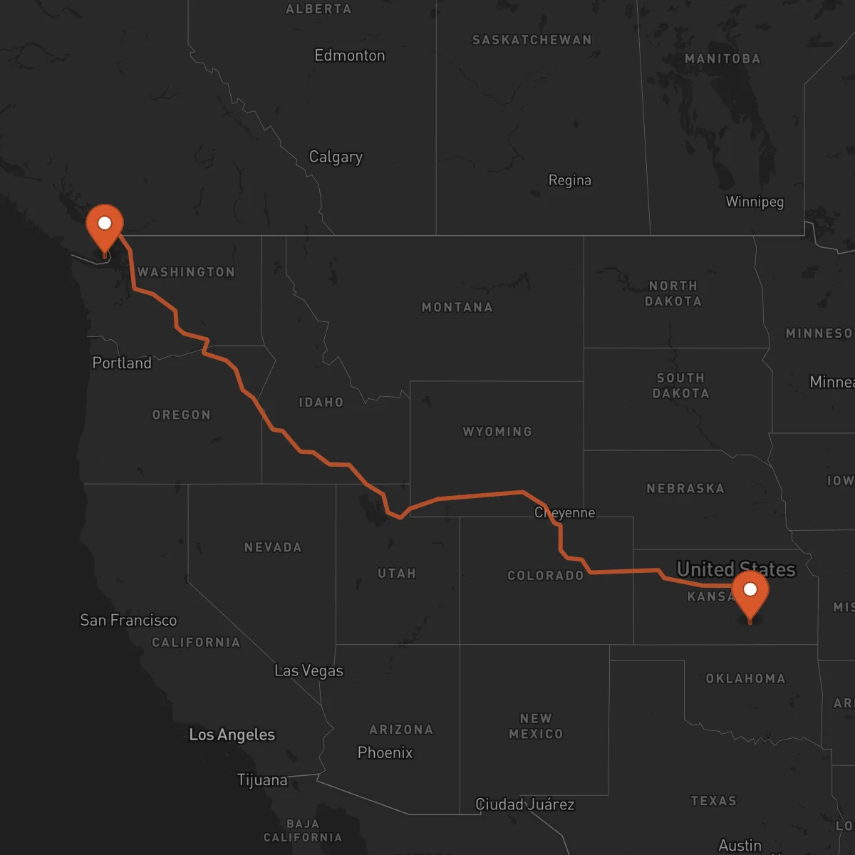 Ruta Wichita - Victoria
