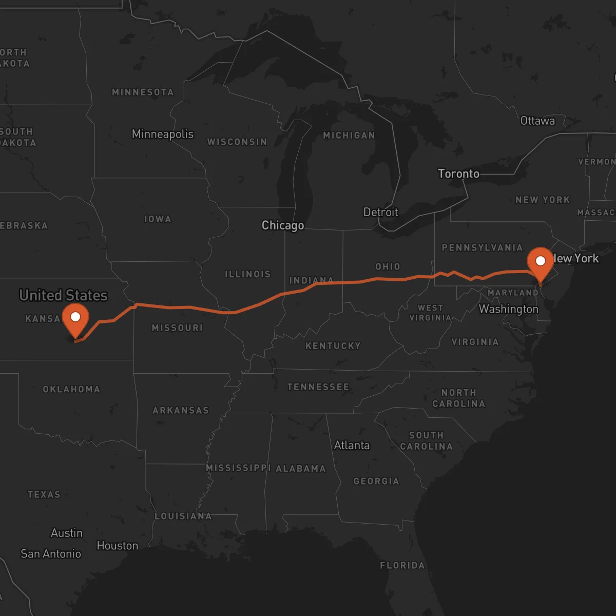 Ruta Wichita - Wilmington