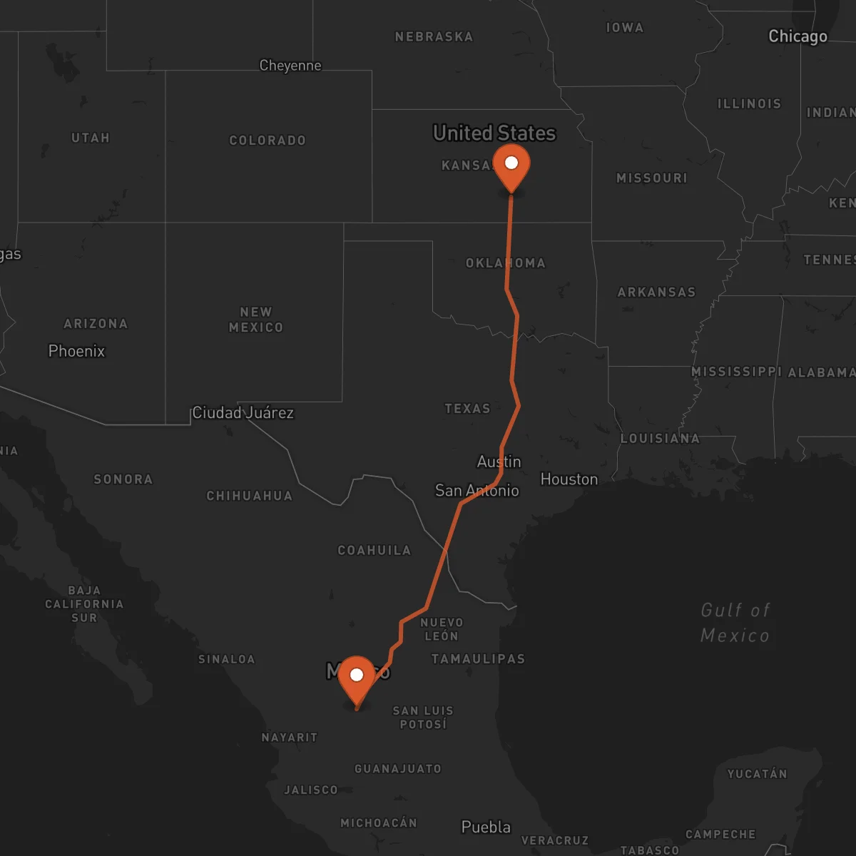 Ruta Zacatecas - Wichita