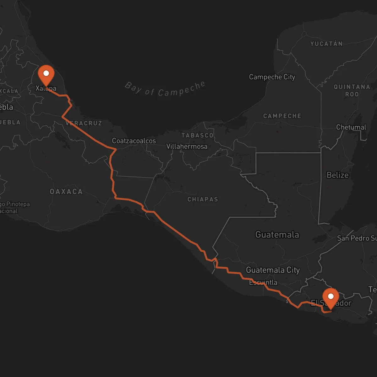 Ruta Zacatecoluca - Xalapa