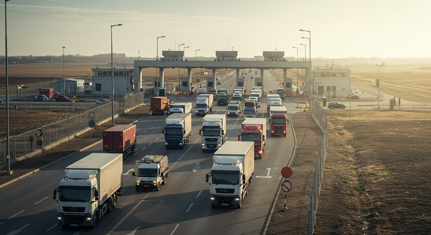 Grenzüberschreitender Frachttransport-Service