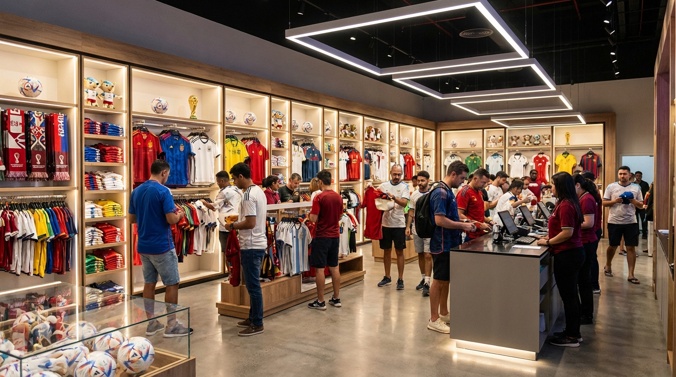 Tienda oficial de merchandising del Mundial FIFA con jerseys y productos